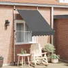 vidaXL Einziehbare Markise Handbetrieben 150 cm Anthrazit Produktbild-Vorschau 2