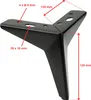A single black furniture leg with measurement annotations. Produktbild-Vorschau