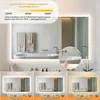 LED-Badspiegel 100x70 cm, dimmbar, 3 Lichtfarben, Touchschalter, beschlagfrei Productafbeelding-voorbeeld