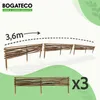 BOGATECO 3 x obruba záhonu z lieskových orechov | 20 cm Náhľad obrázku produktu 3