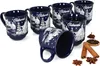 6er Set Glühweinbecher 0,2L dunkelblau Weihnachtslandschaft Produktbild-Vorschau 1