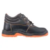 A black and orange work boot is shown against a white background. Produktbild-Vorschau
