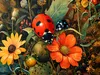 CALVENDO Puzzle Marienkäfer auf den Blüten | 1000 Teile Produktbild-Vorschau 3