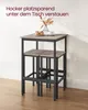 VASAGLE Bartisch-Set mit 2 Barhockern, 60 x 60 x 90 cm, Produktbild-Vorschau 5