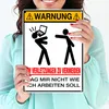 Metallschild in 15x20 cm Warnung am Arbeitsplatz für Produktbild-Vorschau 3