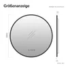A diagram showing the dimensions of a round LED mirror. Produktbild-Vorschau