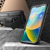 A rugged phone case with a kickstand is shown next to a smartphone in a protective case. Produktbild-Vorschau