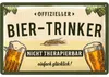 LANOLU Retro Blechschild BIER lustiges Sprüche Produktbild-Vorschau 1