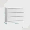 Kommode mit 6 Schubladen 100x78 cm Kommode weiß Holz Produktbild-Vorschau 7