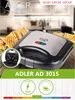 Adler AD 3015, Czarny, Srebrny, Ready, 750 W, 230 V, 50 Hz, Podgląd zdjęcia produktu 13