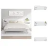 vidaXL Tête de lit avec chevets Blanc Bois composite - Tête Voir les images du produit 1