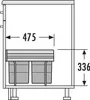 Cestino Hailo 3642132 TR Swing tandem salvaspazio 2x 8,5 + Anteprima dell’immagine prodotto 7