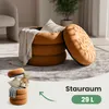 Samt-Polsterhocker mit Stauraum 42 cm SNUGGO Knupfer Produktbild-Vorschau 4
