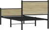 Metallbett ohne Matratze Sonoma-Eiche 100x190 cm Produktbild-Vorschau 6