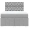 Boxspringbett mit Matratze Hellgrau 140x190 cm Stoff Produktbild-Vorschau 4