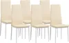 A set of six beige dining chairs arranged in a row against a white background. Náhled obrázku produktu