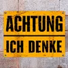 Achtung ich denke - Altes Holzdesign Metallschild in 15x20 Produktbild-Vorschau 7