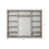 Schiebetürenschrank 250 cm breit mit Spiegel, 3 Türen und Produktbild-Vorschau 3
