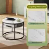 Couchtisch Couchtisch Höhenverstellbarer Runder, 2-facher Produktbild-Vorschau 4