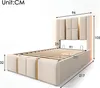 A diagram of a bed with dimensions indicated by lines and numbers. Anteprima dell’immagine prodotto