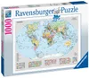 A Ravensburger 1000-piece puzzle box featuring a political world map. Produktbild-Vorschau