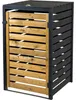 dobar Mülltonnenverkleidung 120 L, schwarz-braun, Produktbild-Vorschau 6