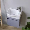 Waschbecken Wandmontage weiß eckig-oval 40,5x28x12 cm Produktbild-Vorschau 7