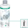 A product shot of a water filter bottle with an inset diagram showing its internal components. Produktbild-Vorschau