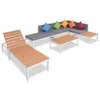 5-tlg. Garten-Lounge-Set mit Auflagen Aluminium und WPC Produktbild-Vorschau 2
