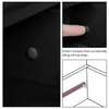 Close-up of a black drawer with a stopper and a diagram showing how it works. Produktbild-Vorschau
