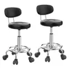 2-er Set Drehhocker Mit Rückenlehne Rollhocker Produktbild-Vorschau 2