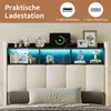 INONEFT Polsterbett 90x200cm mit LED und USB Typ-C, Produktbild-Vorschau 4