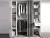 Garderobe mit Vorhang und 1 Tür - Mit Spiegel - Länge 177 Produktbild-Vorschau 6