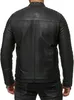 Kunst- Lederjacke Bikerjacke Biker Steppjacke Schwarz 4XL Produktbild-Vorschau 3