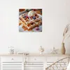 Wanduhr aus Glas mit Motiv Belgische Waffeln- 30 x 30 cm - Produktbild-Vorschau 3