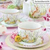 Happy Easter Tassen mit Untertassen für 2 Personen Produktbild-Vorschau 2