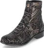 A single black boot with a gold paisley pattern is shown against a white background. Produktbild-Vorschau