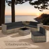 tectake Rattan Lounge – große, modulare Sitzgruppe aus Produktbild-Vorschau 9