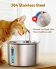 Oneisall – Katzenbrunnen Edelstahl, 2L, Trinkbrunnen für Produktbild-Vorschau 2