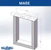 DanDiBo 2x telaio per panca in acciaio inox 43 x 30 cm Anteprima dell’immagine prodotto 3