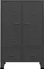vidaXL Szafa w stylu industrialnym antracyt 67x35x107 cm Podgląd zdjęcia produktu 3