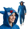 Pyjama Onesie Kigurumi Kostüm für Erwachsene Blau Gengar Produktbild-Vorschau 1