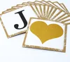 Oblique Unique Just Married Girlande mit goldenen Herzen Produktbild-Vorschau 3