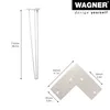 WAGNER Möbelbeine HAIRPIN LEGS Retro 4tlg. Set - 12 x 12 x Produktbild-Vorschau 2
