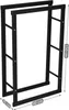 A black metal firewood rack shown from a slightly angled front view against a white background. Produktbild-Vorschau
