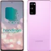 Front and back view of a pink Samsung Galaxy S20 FE 5G smartphone. Náhľad obrázku produktu