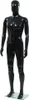 vidaXL Manichino uomo con base in vetro nero 185 cm Anteprima dell’immagine prodotto 8