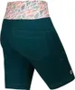 Dunkelgrüne Sansa Shorts von Ocun mit buntem; gemustertem Bund; geeignet für Klettern und Bouldern. Náhľad obrázku produktu