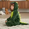 Onesie Kigurumi Pyjama Kostüm für Kinder Dinosaurier 104 Produktbild-Vorschau 6