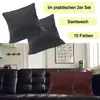 Kissenbezug 2er Set 50x50 cm Sand Beige Samt weich Produktbild-Vorschau 5